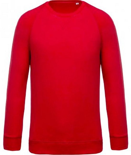 Kariban Heren Organische Raglan Sweatshirt (Rood)