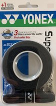 Yonex supergrap 3+1 gratis | OverGrip voor tennisracket ZWART