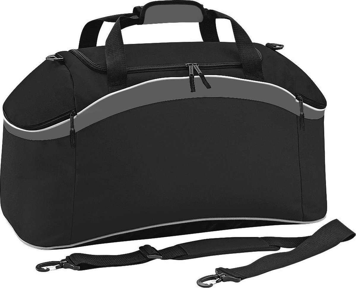BagBase Teamkleding Sport Holdall / Duffeltas (54 liter) (Zwart / Grafietgrijs / Wit)