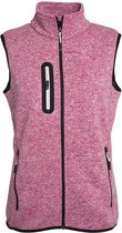 James and Nicholson Dames/dames Gebreid Vlies Vest (Roze gemelanged/Off-White)