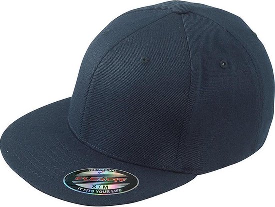 Myrtle Beach Unisex Flexfit Flat Peak Cap (Marine)