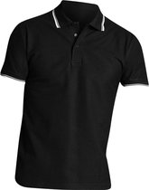 SOLS Herenpraktijk getipt Pique korte mouw Poloshirt (Zwart/Wit)