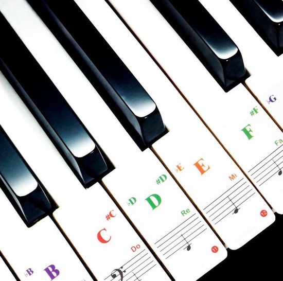 Kindercentrum Verdwijnen provincie Piano Sticker Piano Toetsenbord Stickers Piano Stickers voor Sleutels 32,  37, 54, 61,... | bol.com