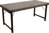 Raw Materials Eettafel - Klaptafel - 165 cm - Grijs - Gerecycled hout