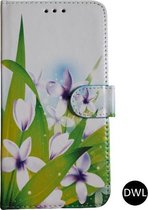 Hoesje iPhone 11 - Book case cover voor iPhone 11 met print - bloemen (lelies) hoesje voor iPhone 11 - Siliconen binnenkant - Hoesje met leuk printje - iPhone 11 - Flip book case c
