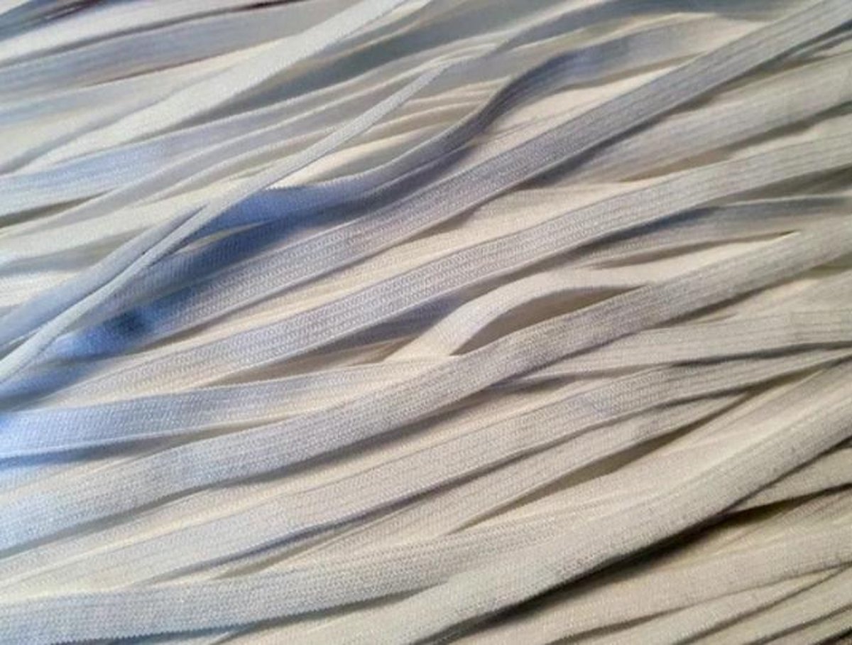 162 METER wit 4.5mm Elastiek wit