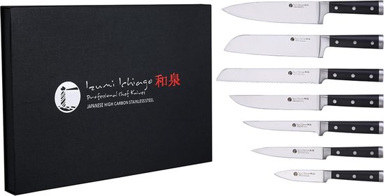 Izumi Ichiago ED10244 - Ensemble de couteaux de chef professionnels 7  pièces en acier... | bol.com