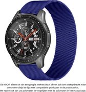 22mm Milanees Stalen Bandje Blauw B-kwaliteit geschikt voor bepaalde 22mm smartwatches van verschillende bekende merken (zie lijst met compatibele modellen in producttekst) - Maat: zie foto – Milanese RVS Armband blue - 22 mm