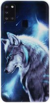 ADEL Siliconen Back Cover Softcase Hoesje Geschikt voor Samsung Galaxy A21s - Wolf