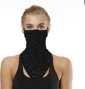 luxe Mouthguard Scarf Bandana Headband Spandex Fashion Sport - Masque bouche Zwart masque bouche
