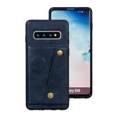 Samsung Galaxy S10 Card Case | Hoogwaardig PU Leren Hoesje | Kaarthouder | Telefoonhoesje | Blauw