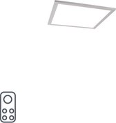 QAZQA liv - Moderne LED Dimbare Plafondlamp met Dimmer - 1 lichts - L 400 mm - Staal -  Woonkamer | Slaapkamer | Keuken