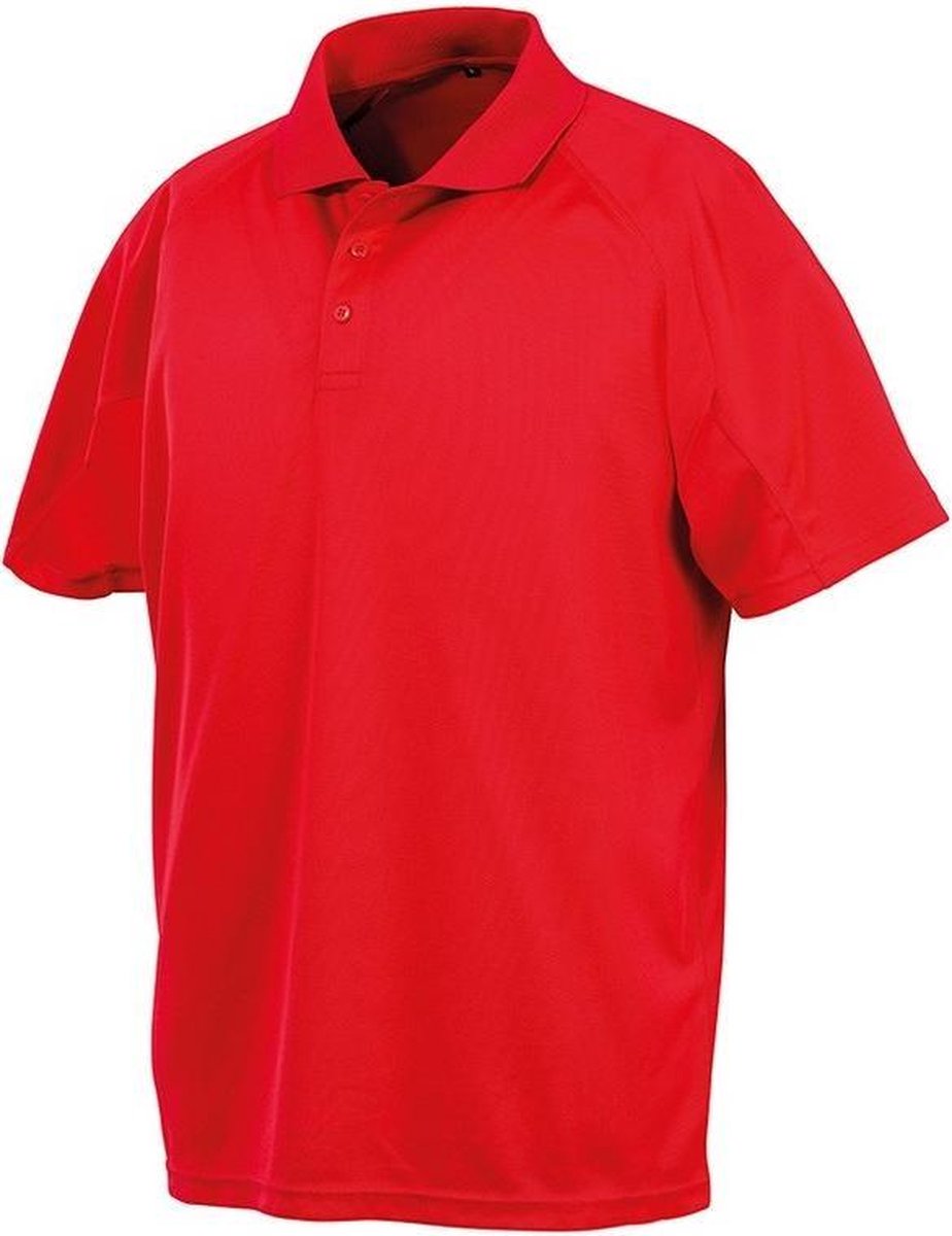 Spiro Unisex Volwassenen Impact Performance Aircool Polo Shirt (Rood)