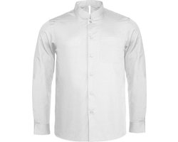Kariban Heren Lange Mouw Mandarijn Kraag Shirt (Wit) | bol.com