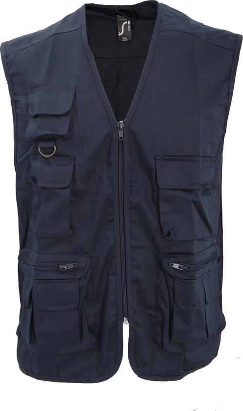 SOLS Wild Unisex Full Zip Waistcoat Bodywarmer Jacket (Marine)