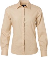 James and Nicholson Dames/dames Poplin-shirt met lange mouwen (Steen)