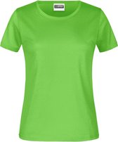 James And Nicholson Dames/dames Ronde Hals Basic T-Shirt (Kalk groen)