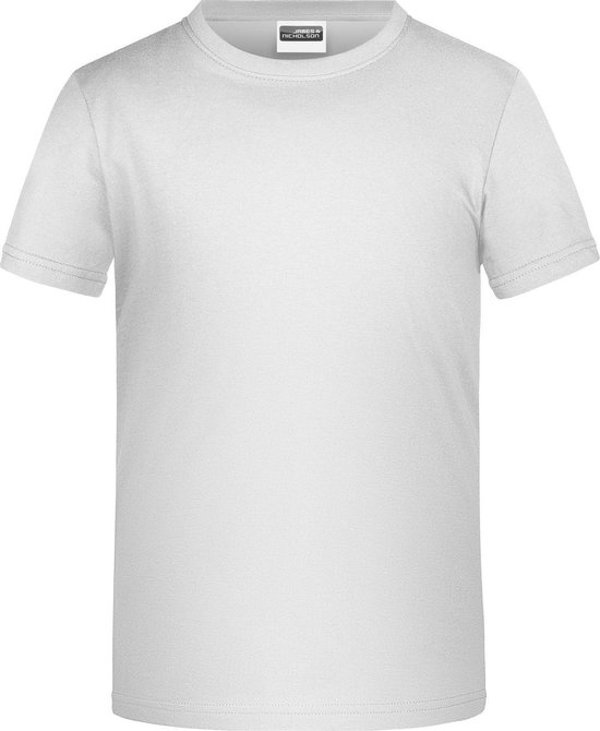 James And Nicholson Childrens Boys Basic T-Shirt (Wit)