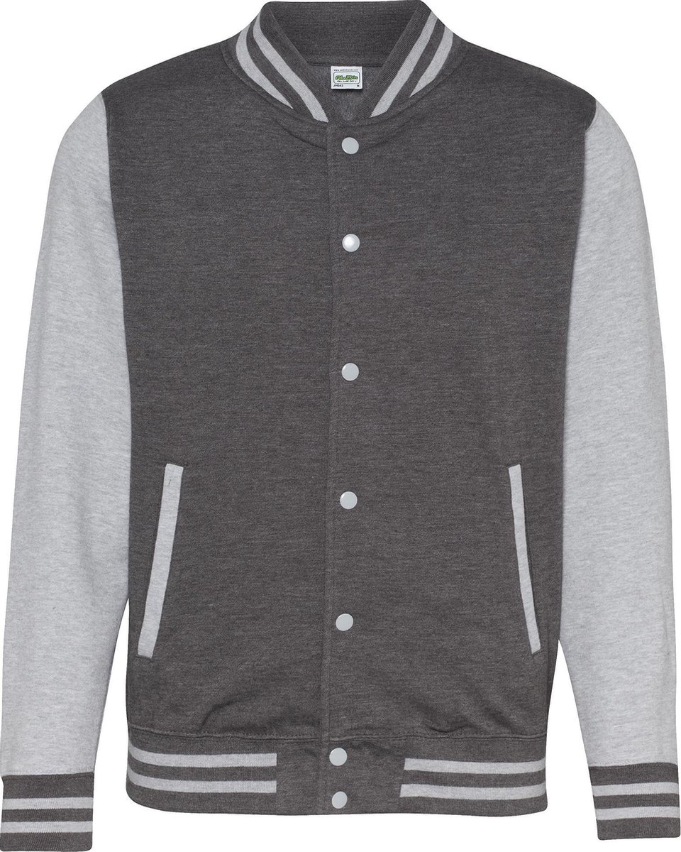 Awdis Unisex Varsity Jacket Grijs