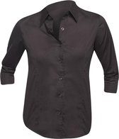 SOLS Dames/dames Effect 3/4 mouw passend werkoverhemd (Zwart)