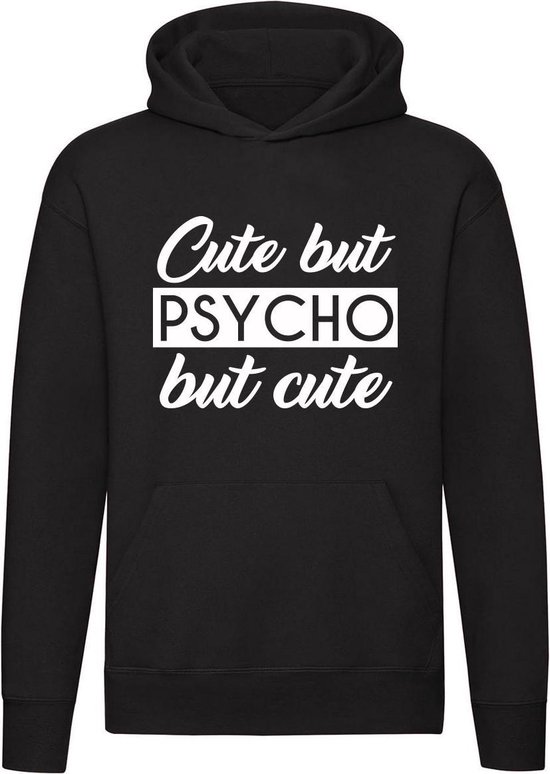 Cute but Psycho hoodie | trui | sweater | funny | grappig | cadeau | unisex | capuchon