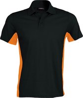 Kariban Heren Poloshirt met korte mouwen (Dual Colour) (Zwart/Oranje)