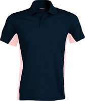 Kariban Heren Poloshirt met korte mouwen (Dual Colour) (Marine / Roze)
