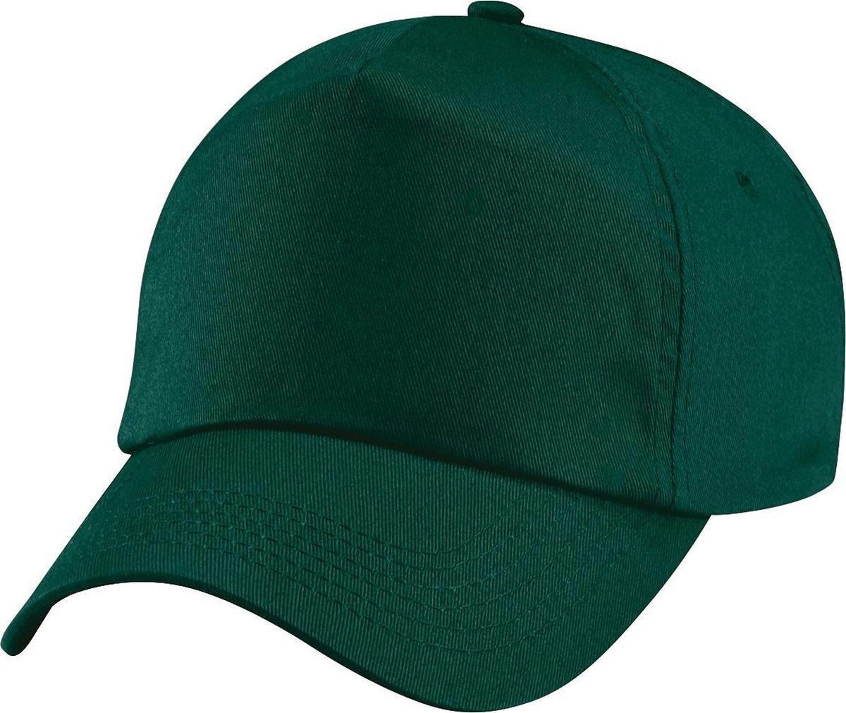 Beechfield Unisex Plain Original 5 Panel Baseball Cap (Pakket van 2) (Fles groen)