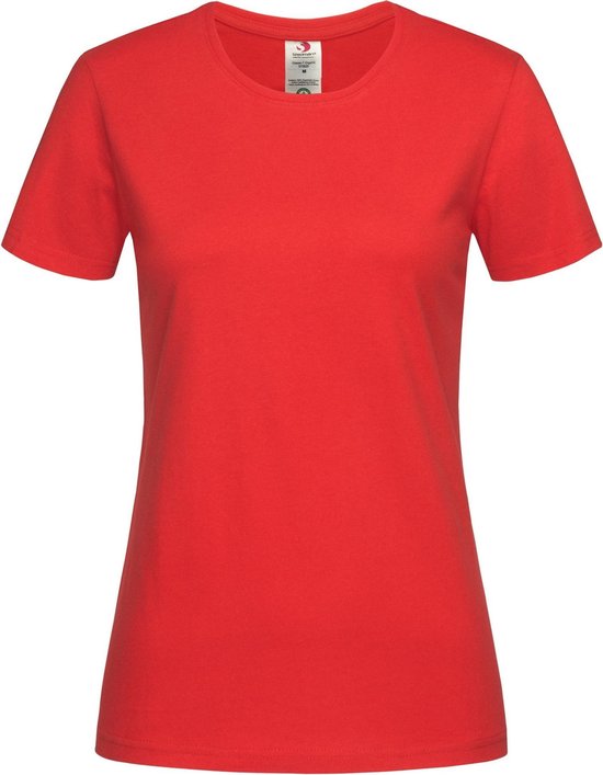 Stedman Dames/dames Klassiek Biologisch T-Shirt (Scharlakenrood)