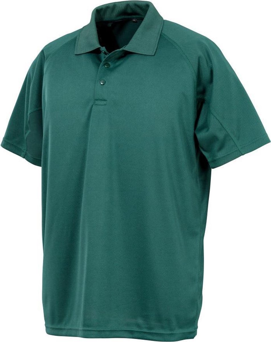 Spiro Impact Mens Performance Aircool Polo T-Shirt (Fles groen)