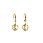 Little Elizabeth heart coin earrings - Goud