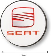 Koelkastmagneet - Magneet - Seat - Wit - Auto - Ideaal voor koelkast of andere metalen oppervlakken