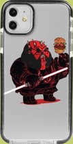 Hoesjes Atelier Zwart Frame Transparant Impact Case Dikke Darth Maul voor IPhone 11 met ScreenProtector