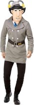 Smiffy's - Politie & Detective Kostuum - Inspector Gadget - Man - grijs - Medium - Carnavalskleding - Verkleedkleding