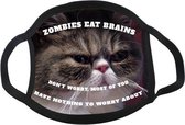Mondkapje wasbaar Meme Grumpy cat Zombie
