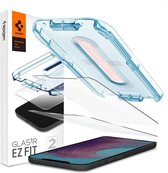 Spigen - EZ Fit Glas.tR Protector 2-Pack iPhone 12 Pro Max 6.7 inch | Transparant
