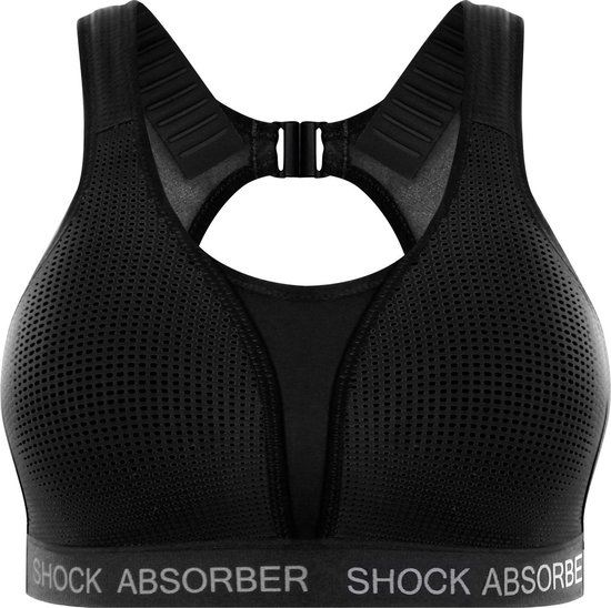 Shock Absorber Ultimate Run Bra Padded Sportbeha Dames - Zwart Silver