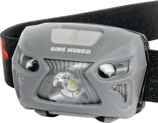 King Mungo Hoofdlamp LED Oplaadbaar – 200 Lumen – Bewegingssensor – Grijs