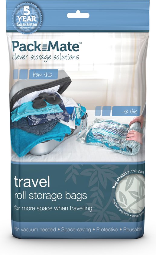 Packmate Vacuümzakken - Travel Set 4-delig - Opbergzakken - Ruimtebesparing in koffer - Reiszakken - Space Savers - Koffer Bagage organiser
