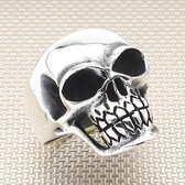 Zilveren ring heren heldere schedel -20.25 mm / maat 64