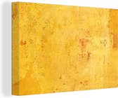 Canvas Schilderij Muur - Geel - Steen - 120x80 cm - Wanddecoratie