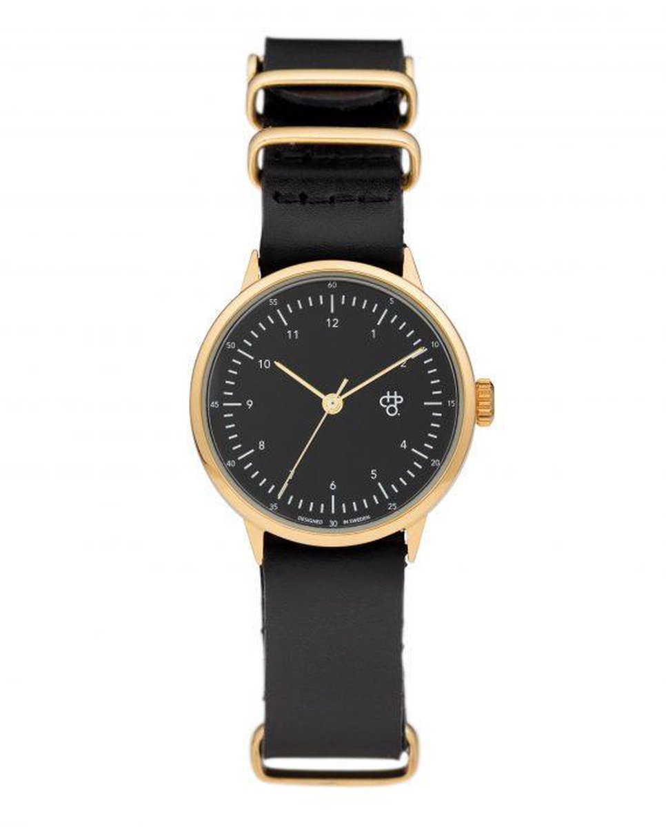 CHPO Harold Mini Gold black horloge