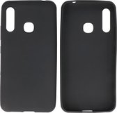 Bestcases Color Telefoonhoesje - Backcover Hoesje - Siliconen Case Back Cover voor Samsung Galaxy A70e - Zwart