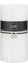 J-Line Cilinderkaars Stompkaars Wit Xxl-140H Set van 6 Stuks