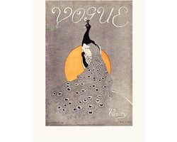 Vintage Poster Vogue Magazine - Retro Ad Tijdschrift- Fashion & Beauty - 50x70 cm - Passe Partout