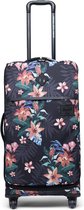 Herschel Highland Medium Reiskoffer - Summer Floral Black |  Trolley - 73 cm - 70L - Zwart Grijs - Tijdloos en Praktisch design - Levenslange Garantie - Bloemen Print