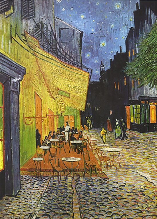 Poster Caféterras bij Nacht – van Gogh – Large 70x50 cm – Terras - Postimpressionisme - Kunst