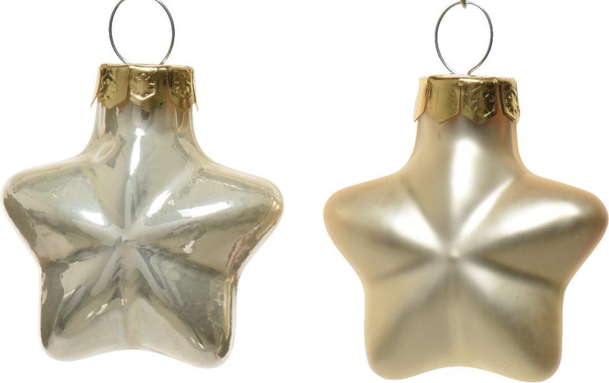 Decoris Ster Glas Emaille-Mat Parel 2x4.5x4cm