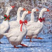 Ambiente X-Mas Geese papieren lunch servetten