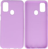 Bestcases Color Telefoonhoesje - Backcover Hoesje - Siliconen Case Back Cover voor Samsung Galaxy M31 - Paars